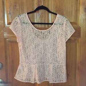 Short sleeve lace top with great details!